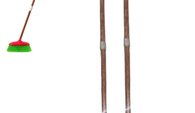 Wooden Broom Stick (Lathi) – Long Handle Set, 20mm Thread (Stick Only, No Brush Included) | Fits All Mop & Broom Heads(Pack of 2)