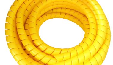 SamnanTools Spiral Protective Hose Cover – 10 Meter Plastic Hydraulic Hose Sleeve & Spiral Wrap for Pressure Washer and Hydraulic Line Protection