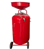 SamnanTools 18 Gallon Portable Waste Oil Drain Tank, Air Operated Industrial Fluid Drain with Wheels & Adjustable Funnel Height, Heavy Duty Oil Drain Pan