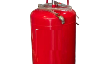 SamnanTools 18 Gallon Portable Waste Oil Drain Tank, Air Operated Industrial Fluid Drain with Wheels & Adjustable Funnel Height, Heavy Duty Oil Drain Pan