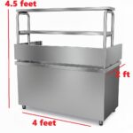 Samnantools Stainless Steel Commercial Juice Counter with Built-in Sink & Tap – Fruit Display Rack & Wash Station for Juice Shops, Cafeterias, and Restaurants (Silver) - Image 4