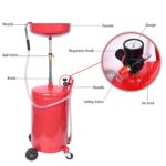 SamnanTools 18 Gallon Portable Waste Oil Drain Tank, Air Operated Industrial Fluid Drain with Wheels & Adjustable Funnel Height, Heavy Duty Oil Drain Pan - Image 5