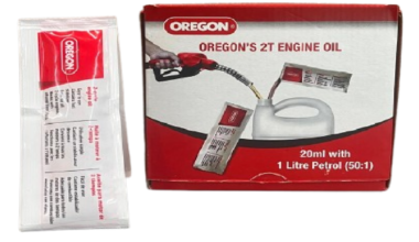 OREGON-2T Chainsaw Engine Oil - 5 Sachet Pack - Ideal for 1 Litre Petrol Mix - Essential Chainsaw Accessories