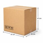 Heavy Duty Corrugated Carton Box 47×47×32 cm | Strong Packing & Moving Box | 5 Ply Durable Cardboard Storage Box for Shipping, Packaging, Warehouse, E-commerce Packing (5 Piece)